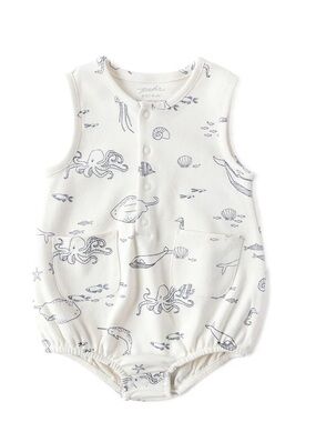 pehr Cream Nautical Print Sleeveless One-Piece